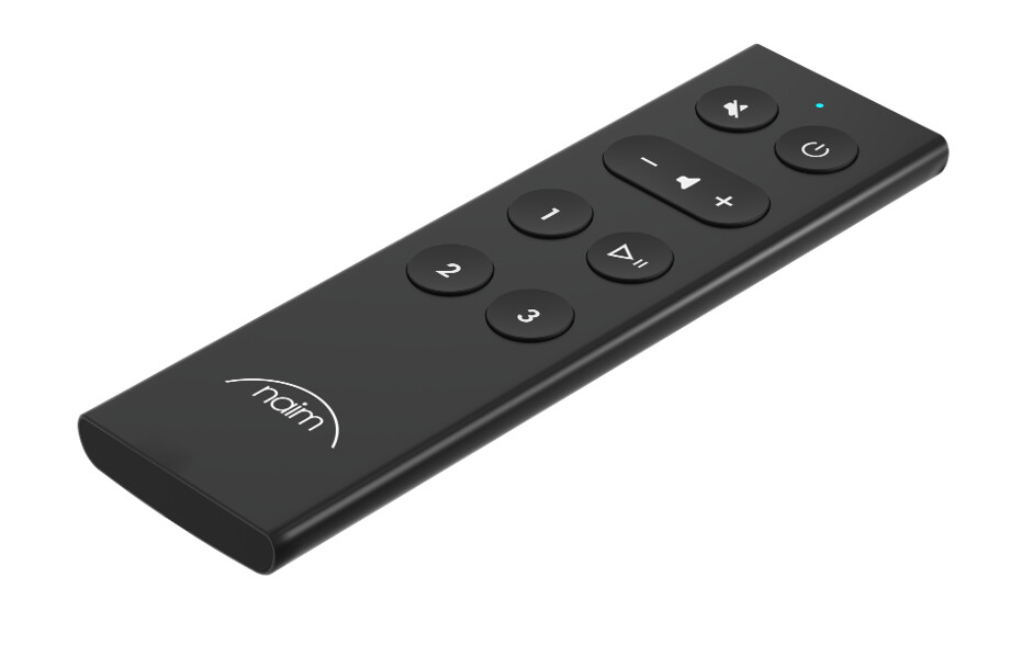 Naim Bluetooth remote with volume, mute, standby, play-pause and three preset buttons