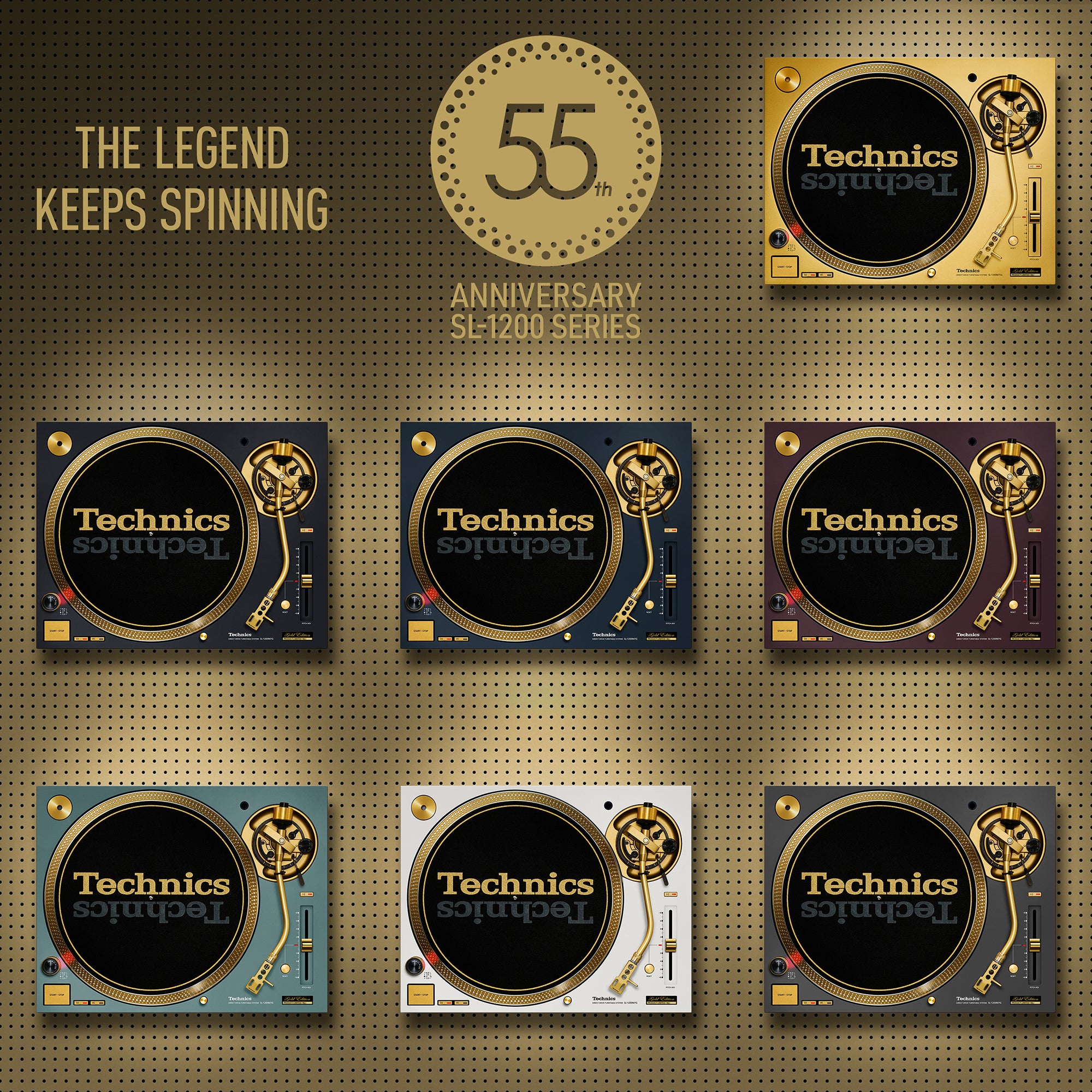 Technics SL-1200M7G / SL-1200M7GL 55th Anniversary Edition Lineup